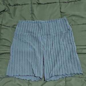 aerie Green Pleated Bike Shorts